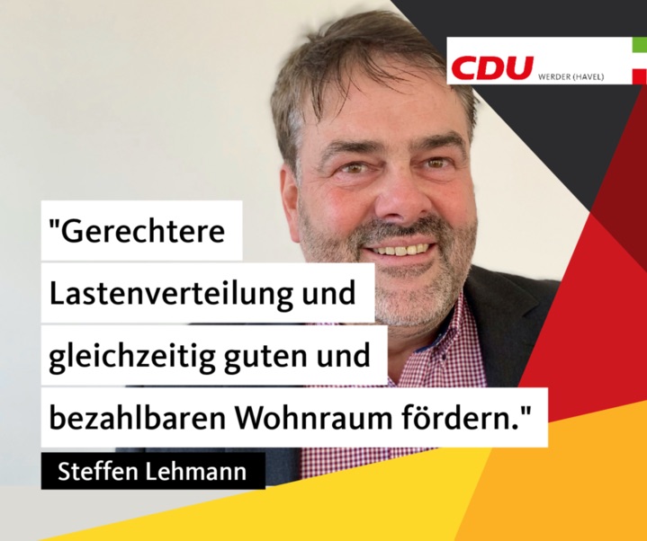 Steffen Lehmann: Gerechtere Lastenverteilung erreichen und gleichzeitig guten und bezahlbaren Wohnraum fördern.